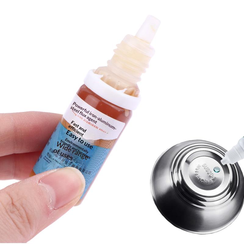 Soldering Flux Liquid - 1 個液体アルミニウム金属エレクトロニクス銅はんだ付けフラックス 10 ミリリットルはんだ付けフラックス水洗浄不要 18650 バッテリーはんだ付け