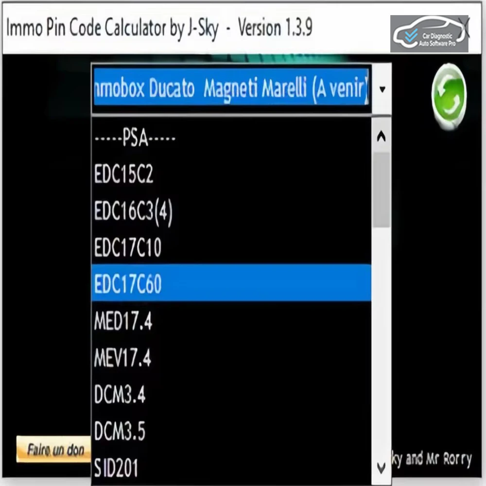 Electronics Repair Book - IMMO PINコード計算ツール V1.3.9 デコーディング用自動車修理ソフトウェアツール（PSA ECUキー用） -