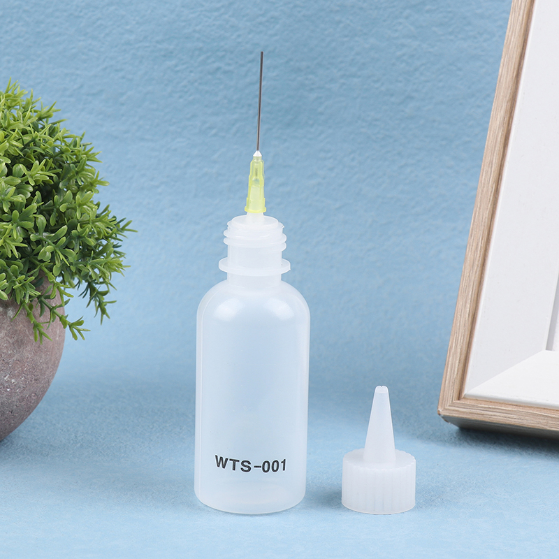 Soldering Flux Liquid - 1Pc 50ML WTS-001 プラスチック液体アルコールボトル ディスペンサー用針付き ロジンはんだフラックスペースト