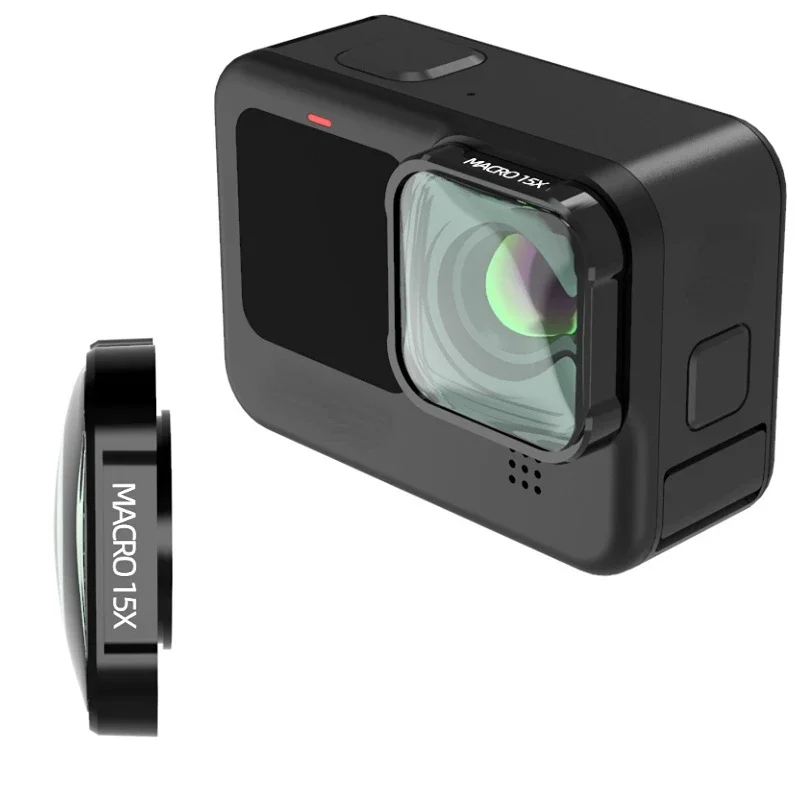 Gopro Action Camera Hero 12 Black - Goproヒーロー、黒アクションカメラアクセサリー、13、12、11、10、9、15xのためのマクロhdレンズフィルター