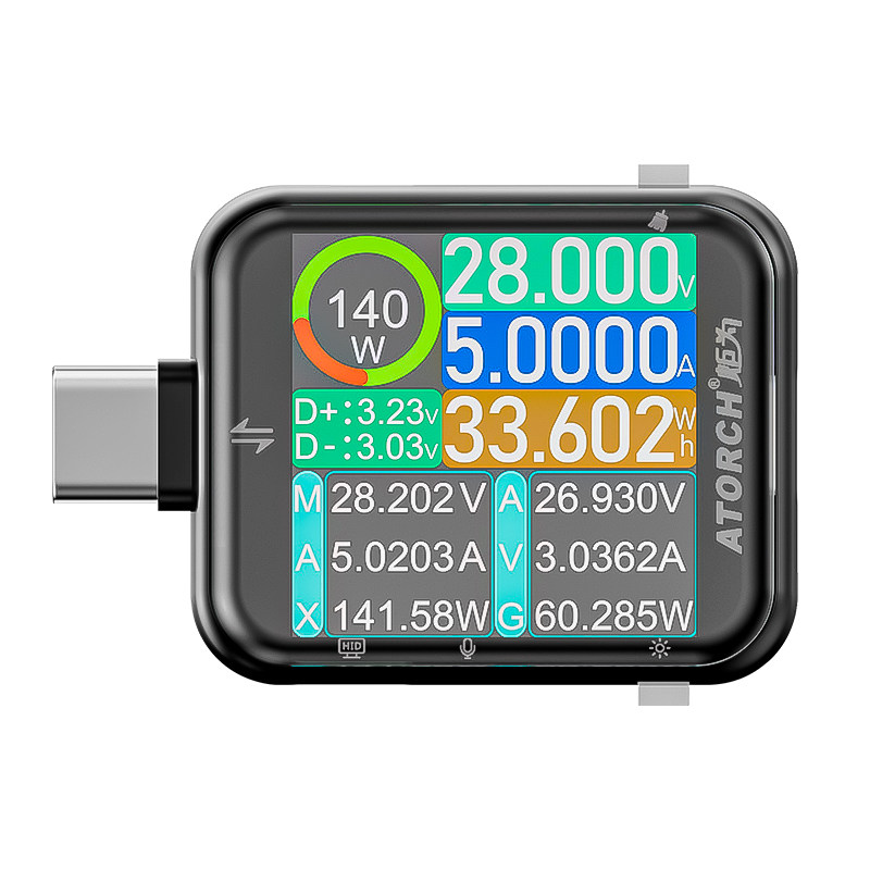 Usb Ammeter Tester - T3 タッチスクリーン高精度 Type-c PD3.2 テスター USB