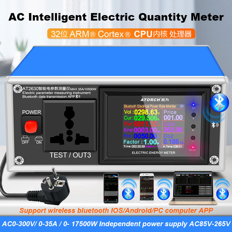 Usb Ammeter Tester - デジタル電圧計at2630,電流計,電圧計,USB,充電インジケーター