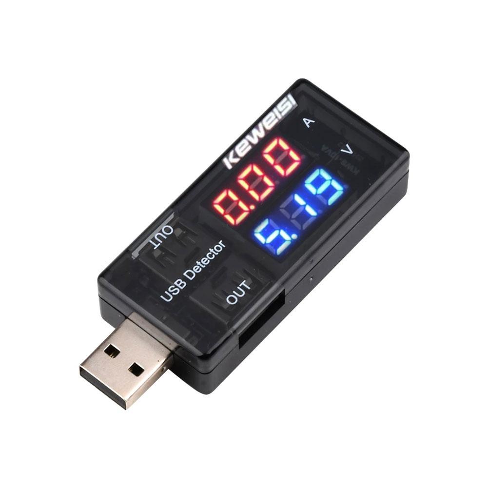 Usb Ammeter Tester - デュアルデジタル USB 電流電圧 3-9V 0-5A 充電テスター