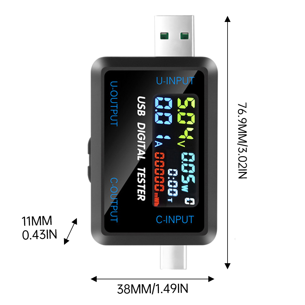 USBテスター 10 in 1 DCデジタル電圧計 電流計  - Usb Ammeter Tester のレビューと価格