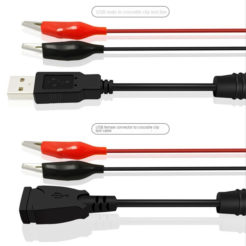 A64I 2個入り USBワニ口クリップ クロコダイルワイヤ - Usb Ammeter Tester のレビューと価格