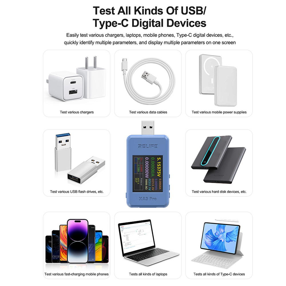 XA3 Proデジタル電圧電流計パワーメーターDC 4-24 - Usb Ammeter Tester のレビューと価格