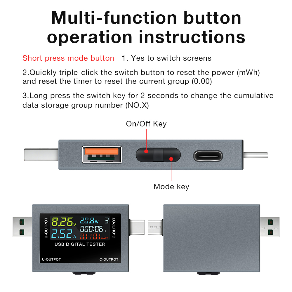USB Type-C 充電テスター DC 4.5-50V 0 - Usb Ammeter Tester のレビューと価格