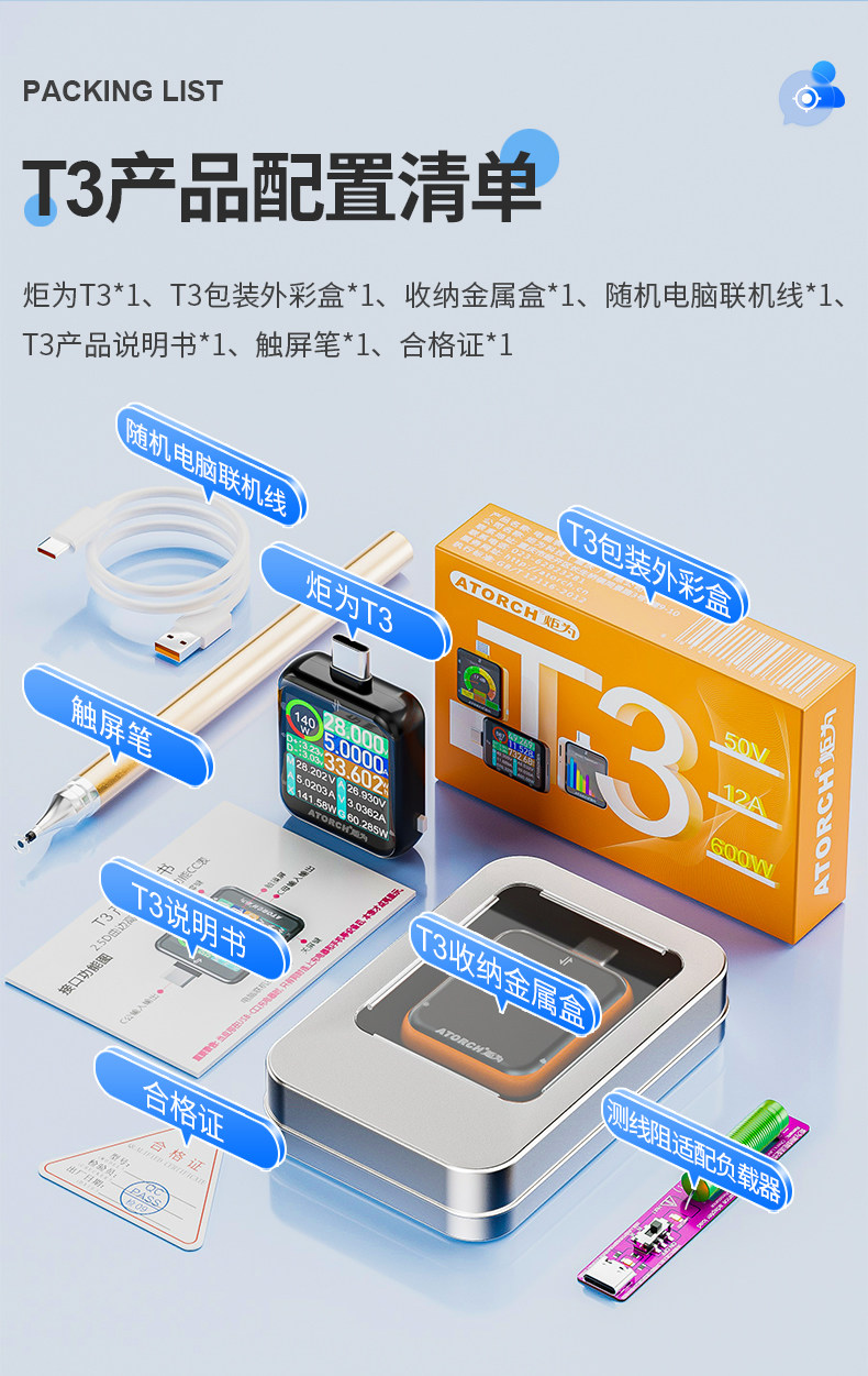 T3 タッチスクリーン高精度 Type-c PD3.2 テス - Usb Ammeter Tester のレビューと価格