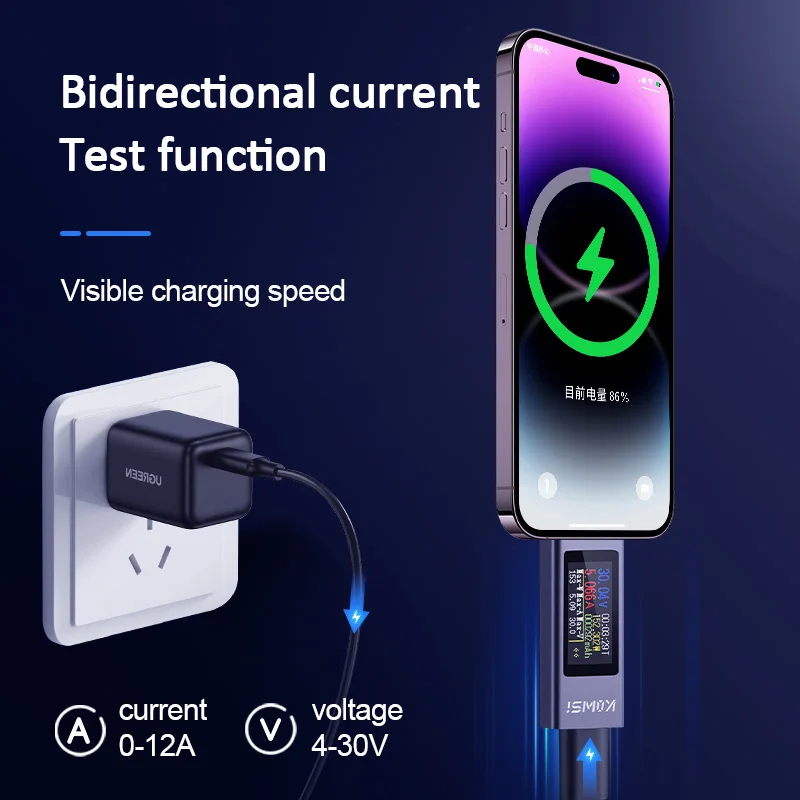 KWS-2302C Type-C USB テスター多機能デジ - Usb Ammeter Tester のレビューと価格