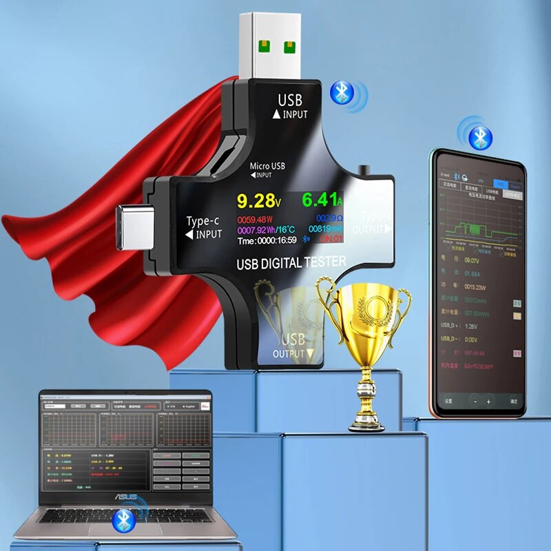USB テスター DC Type-C PD デジタル電圧計ア - Usb Ammeter Tester のレビューと価格