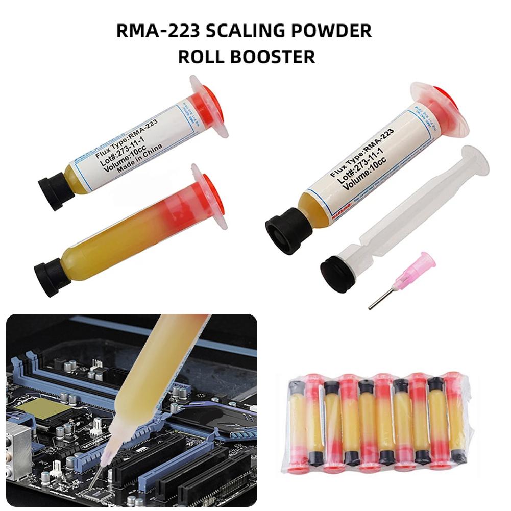 10cc RMA223 ニードル付きノークリーンはんだペース - Soldering Flux Liquid のレビューと価格